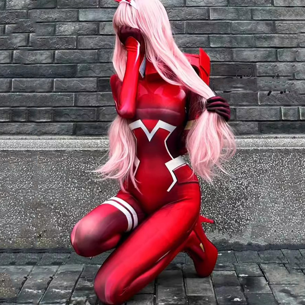 Combinaison COSPLAY rose Darli - Anime Cosplay Zero Two avis et prix