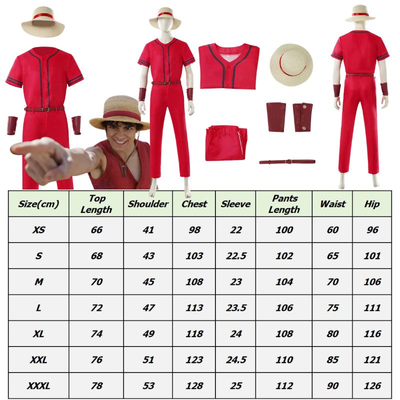 Costume de cosplay Luffy pour  - Live Action Anime Cosplay avis et prix